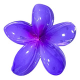 Presilha Piranha Flor Grande De Cabelo Vanessa Lopes Praia Cor Roxo