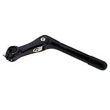 Prettyia Haste De Turismo De Liga De Alumínio Para Bicicleta Com ângulo Ajustável Para Guidão De 25 4 Mm E 110 Mm 22 2 Mm 25 4 Mm De Diâmetro E Pena De 180 Mm De Comprimento Conforme Descrito Preto 25 4 Mm