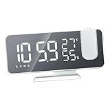 PRETYZOOM 1 Conjunto Despertador De Projeção LED Letreiro Led Termometro Digital Relógio Infantil Despertador Com Projeção No Teto Rádio Higrômetro Despertadores De Projeção