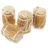 PRETYZOOM Mini Decoração De Fardos De Feno Fardos De Palha Acessórios De Vila De Neve Conjunto De Fardos De Feno Estatueta Decorativa De Bloco Em Miniatura Ornamento De Micro Paisagem Para
