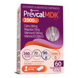 Prevcal Mdk 2 000ui 60cpr Vitaminas D K Magnésio Calcio Sabor Sem Sabor