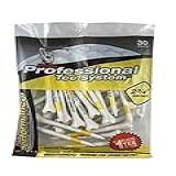 Pride Performance Professional Tee System Camisetas De Golfe De Plástico  30 Unidades   Amarelo  6 Cm