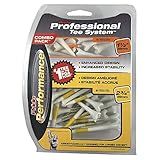 Pride Professional Tee System Camisetas De Golfe De Plástico Pacote Com 50 40 Unidades De 6 35 Cm 10 Unidades De 3 17 Cm Brancas