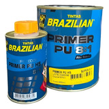 Primer Fundo Automotivo Pu Vermelho Oxido Brazilian 900 Ml
