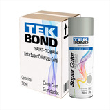 Primer Fundo Spray Cinza Uso Geral Tek Bond 350ml Kit 6