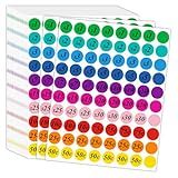 Printholic 1600 Peças De Adesivos De Preço De Venda De Garagem, 10 Cores Redondas De 10 Cores Etiquetas De Preços Pré-impressos, Etiquetas De Preço De Venda De Jarda De 3/4 Polegadas, Etiquetas De