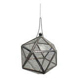 Prisma D'água Feng Shui Icosaedro 11cm Vidro Metal Facetado