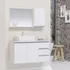 Prisma Moveis Joia Conjunto Gabinete Banheiro 80cm Com Tampo Vidro Cor Branco Inteiro