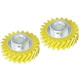Pro Bamboo Kitchen 2 Peças De Reposição De Engrenagem Helicoidal Misturadora Nylon Alumínio W10112253 Misturador Peça De Reposição Misturador Engrenagem Helicoidal Amarelo 
