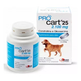 Pro Cart 25 Suplemento 2100mg Cães 60 Comprimidos