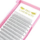 PRO LASHBEAUTY Extensões De Cílios Pré-Fabricadas Em Leque 3D-D-0-10-12- Haste Curta- Extensões De Cílios Pré-Fabricadas Em Volume 3D- 5D E 7D- Extensões De Cílios De Volume De 9 A 20 Mm- Extensões