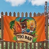 Probsin Tiki Banner Luau Decorações De Festa Bandeira 9 5 X 1 5 M Dupla Impressão Aloha Hawaii Decor Carnaval Suprimentos Pano De Fundo Decorativo Suco Do Mar Pôr Do Sol Pôster Pendurado Para Casa 