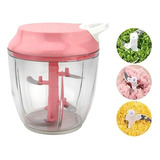 Processador De Alimentos Manual Triturador Alho Grande 900ml Cebola 5 Laminas