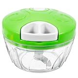 Processador E Triturador Manual De Alimentos Mini Picador E Fatiador Com 3 Lâminas Para Legumes E Verduras Capacidade 500ml Cores Sortidas Ferramenta Essencial Para Cozinha Premium Marca Triforce