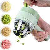 Processador Elétrico Cortador E Fatiador De Legumes Mini Pic Cor Verde 127v