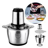 Processador Elétrico De Alimentos 2L Inox 220V Com 850W Para Carnes Legumes Grãos FRUTAS A HASTE E AS HELICES DE AÇO INOX IRÃO MONTADAS PARA EVITAR ACIDENTES 