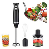 Processador Mixer Batedor Misturador E Liquidificador 4 Em 1 Cor Preto 110v