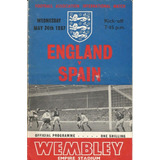 Programa Oficial Inglaterra X Espanha Futebol