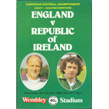 Programa Oficial Inglaterra X Irlanda 1980