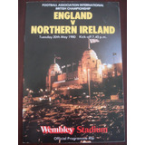 Programa Oficial Inglaterra X Irlanda Do Norte 1980 Futebol