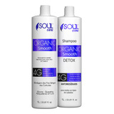 Progresiva Organica 100 Soul Care Profissional Mascara Capilar Selagem Sem Formol Alisamento Shampoo Anti Resíduo Antifrizz