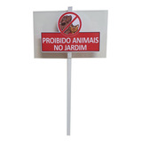 Proibido Animais No Jardim  Estaca Alumínio Placas