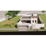 Projeto Arquitetônico Residencial Com Pscina Lote 14x30 