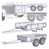 Projeto Construir Carretinha Reboque Trucada Com 2 Eixos
