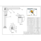 Projeto De Pórtico Braço Guincho De Coluna Giratório 360 1t