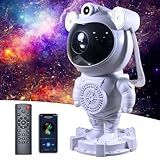 Projetor Astronauta Com Som Bluetooth Robô Luminária De Estrelas Nebulosas Galaxias Lua Luz Noturna Para Quarto Controle Remoto Função Temporizador -Galáxias E Estrelas-