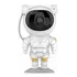 Projetor De Luzes Estrelas Galáxia Astronauta Com Controle Cúpula Branco Estrutura Branco 110v 220v