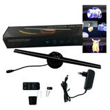 Projetor Display Holograma 3d Led Ventilador Holográfico