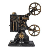 Projetor Filme Cinema Vintage Enfeite Decorativo Resina 23cm