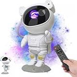 Projetor Luz Astronauta Estrela Galáxia Luz Noturna Premium Controle Remoto Decoração Quarto Criança Bebê Adulto Geek Iluminação