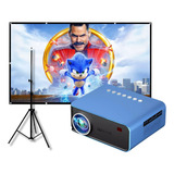 Projetor T4 New Gamer Luz Led Wifi 3600 Lumens Tripé 2 1m