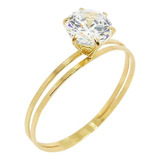 Promoção Anel Solitário Ouro 18k Zircônia Debutante Noivado