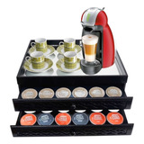 Promoção Bandeja 60 Porta Cápsulas Dolce Gusto Espelho Preto