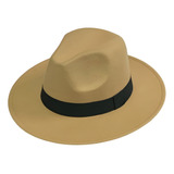 Promoção Chapéu Fedora Feltro Aba Grande Unissex
