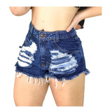 Promoção Kit 10 Sexy Shorts Jeans Feminino Hot Pants Cintura Alta Destroyed 18 Modelos Atacado Revenda Preço De Fábrica
