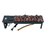 Promoção Lareira A Gás De 60cm Com Pedras E Frete Grátis