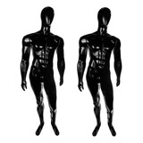 Promoção Manequim Masculino Bombado Preto 2 Unidades
