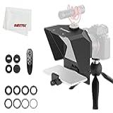 PRONSTOOR Kit De Teleprompter Portátil Para Celular E Teleprompter De Vídeo Com Controle Remoto Para Gravação De Telefone E DSLR -mini Teleprompter - Mini Tripé-