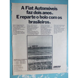 Propaganda Antiga Da Manchete Fiat Automóveis Pensando Em V