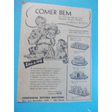 Propaganda Vintage - Dona Benta. Comer Bem Edição 1948