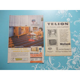 Propaganda Vintage kit De 2 Teleunião Galáxia Mullard Tel