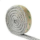 Protalwell Gaxeta De Fogão A Lenha Junta Plana Autoadesiva Para Fogões E Lareiras 2 54 Cm De Largura 1 9 Cm De Espessura 1 82 Cm De Comprimento Fita De Vedação Plana De Fibra De Vidro De Alta Temperatura