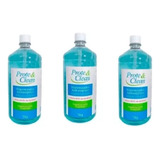 Prote Clean Alcool Em Gel Antisséptico 1000ml 3 Frascos
