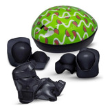 Proteção Infantil Capacete Joelheira Cotoveleira P Melancia
