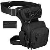Protector Plus Bolsa Tática De Perna Para Ferramentas Militares Para Usar Na Coxa Bolsa De Airsoft Para Motocicleta  Ciclismo  Cintura  Embalagem Incluída   Preto  Medium