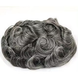 Protese Capilar 40 Grisalho 20x25 Em Silicone Cabelo Humano